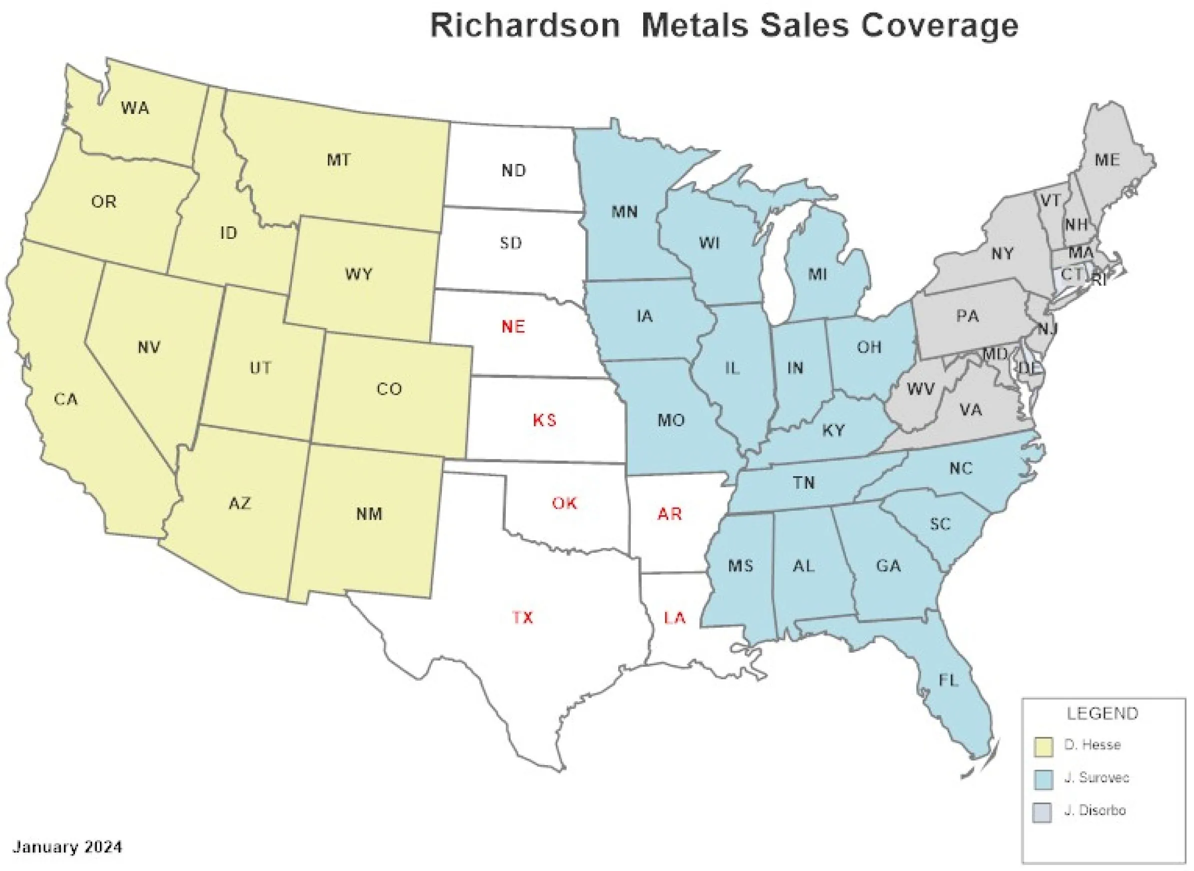 Richardson Metals Sales Coverage